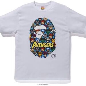 BAPE x Marvel Avengers Ape Head T-Shirt - White